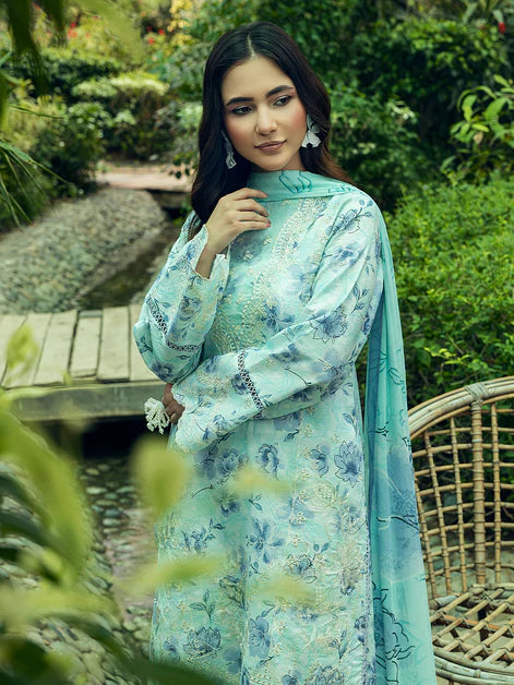 Blossom Summer Printkari Lawn Unstitched Collection 25