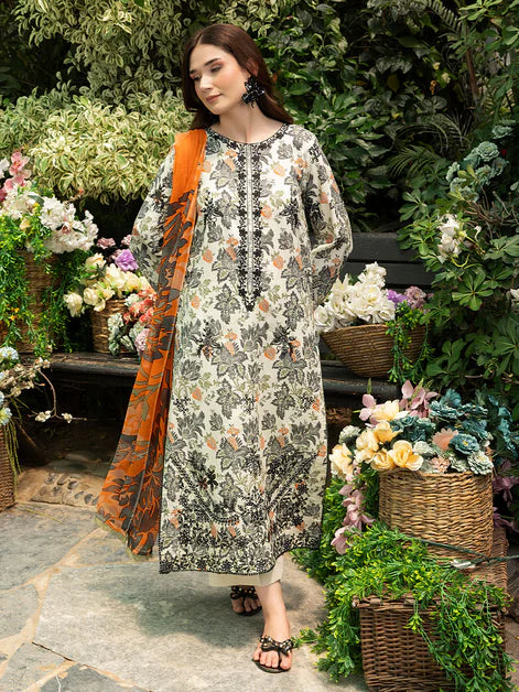 Blossom Summer Printkari Lawn Unstitched Collection 25