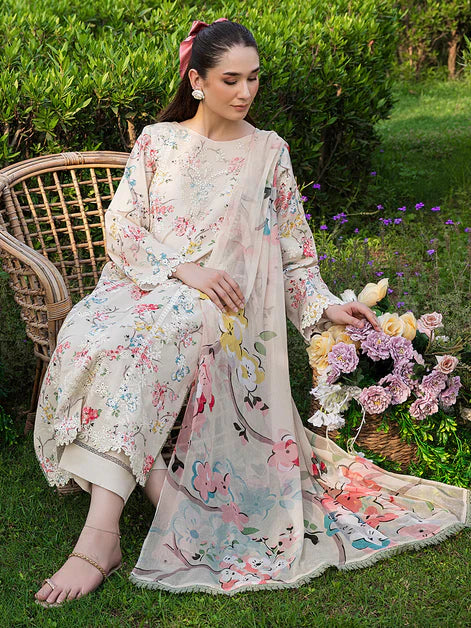 Blossom Summer Printkari Lawn Unstitched Collection 25
