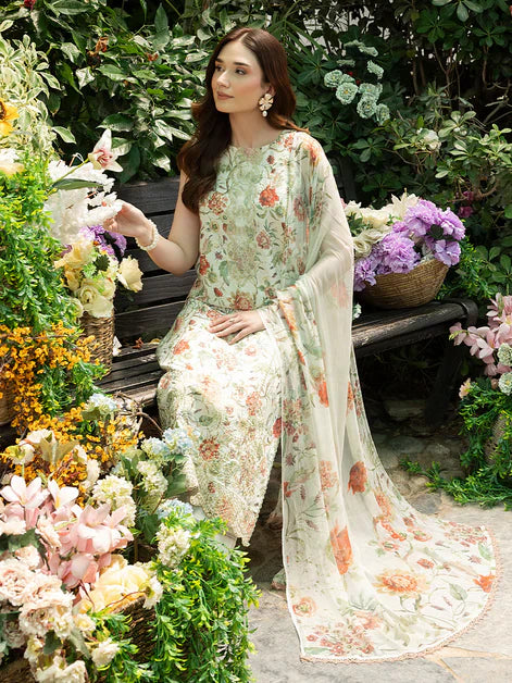 Blossom Summer Printkari Lawn Unstitched Collection 25