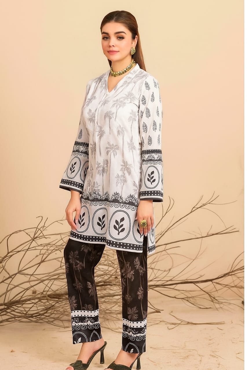 Monochrome Elegance Co-ord Set