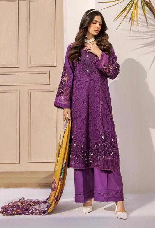 Adan’s libas rumi unstitched schiffli lawn suits
