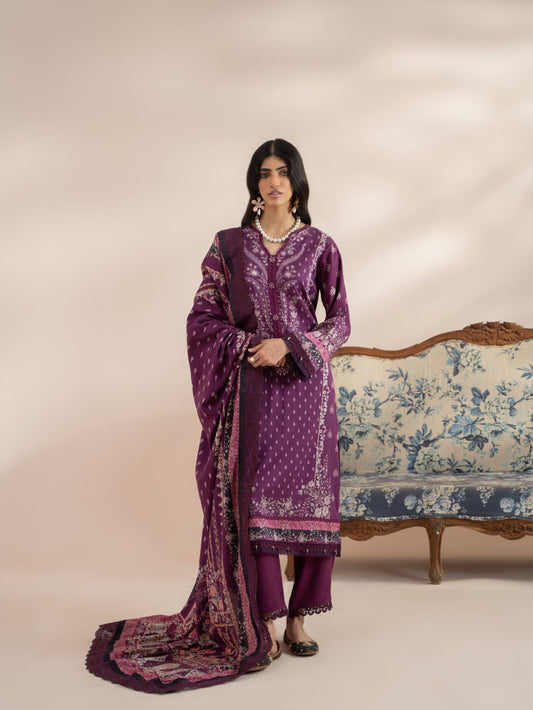 MAUSUMMERY UNSTITCHED DIGITAL  PRINTED KHADDER SUIT